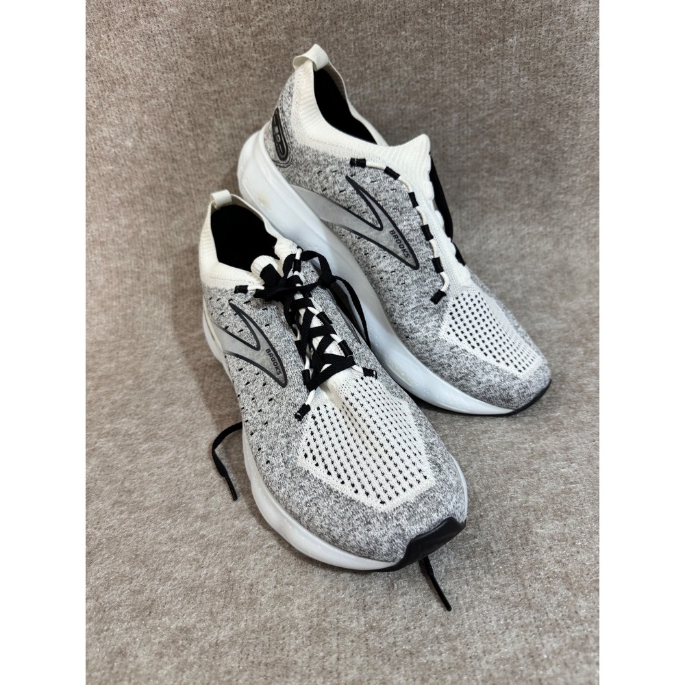 Brooks Glycerin 20 StealthFit Running Shoes Mens 10 Grey White Sneakers